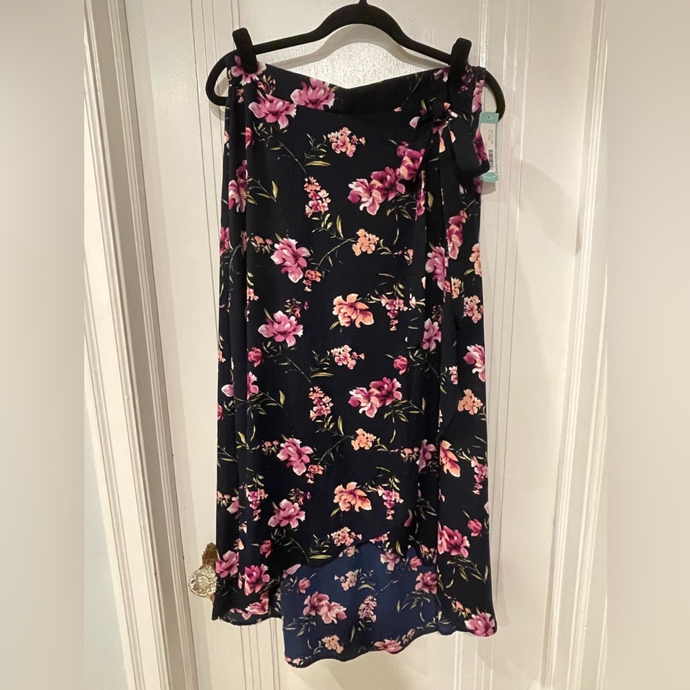Le Lis Golda Faux Wrap Midi Skirt